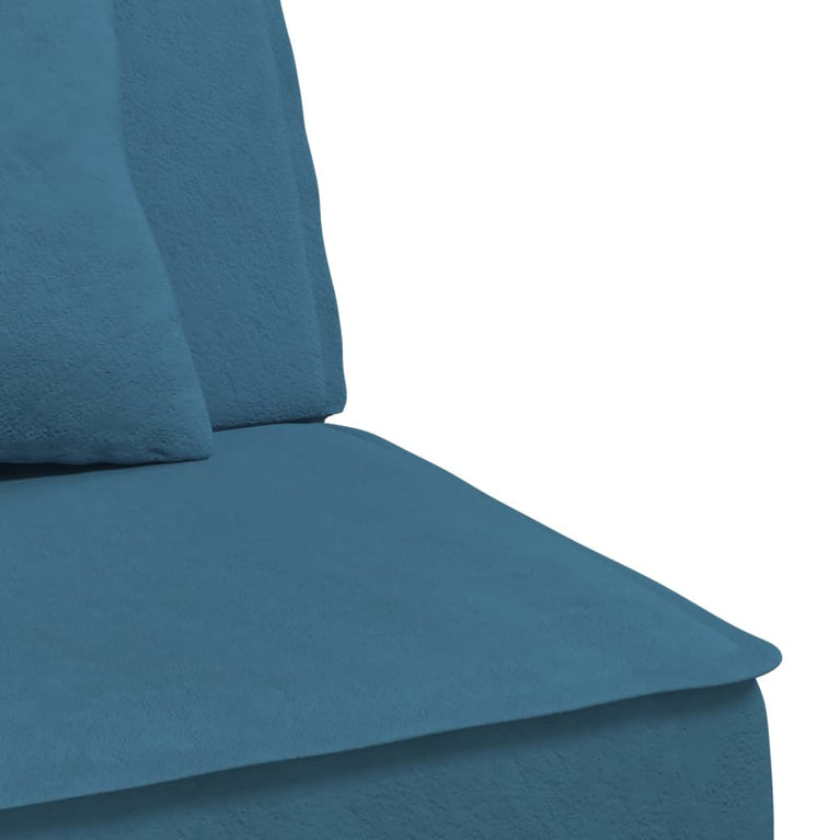 Slaapbank L-vormig 255x140x70 cm fluweel blauw