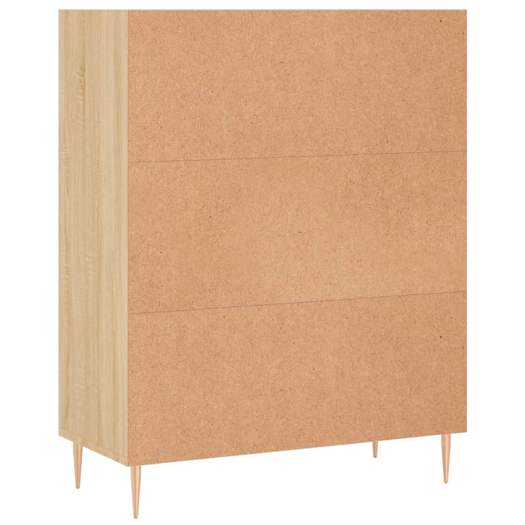 Boekenkast 69,5x32,5x90 cm bewerkt hout sonoma eikenkleurig