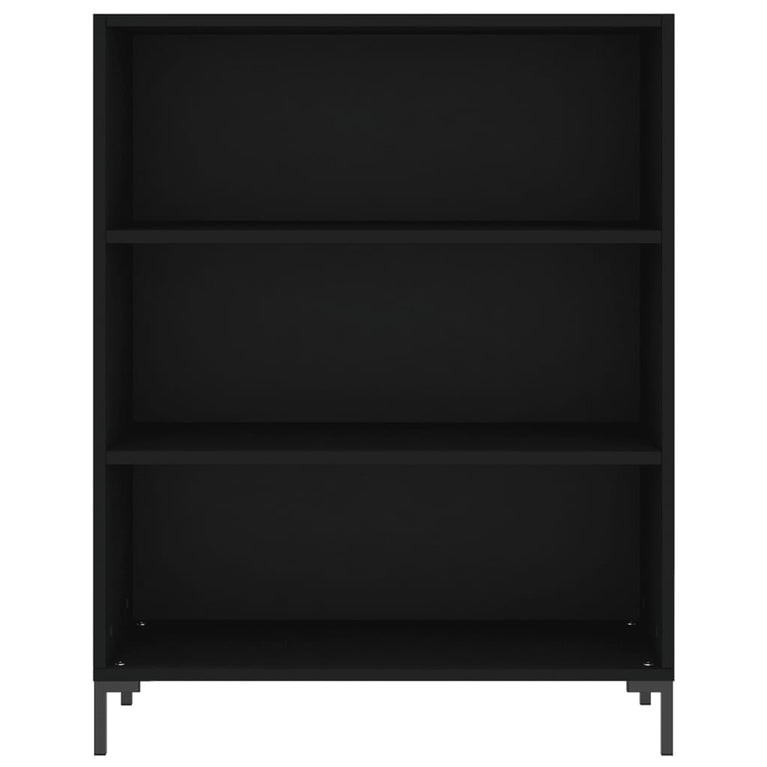 Boekenkast 69,5x32,5x90 cm bewerkt hout zwart