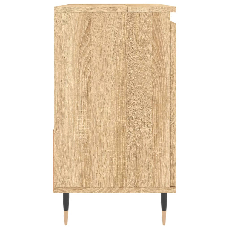 Badkamerkast 65x33x60 cm bewerkt hout sonoma eikenkleurig