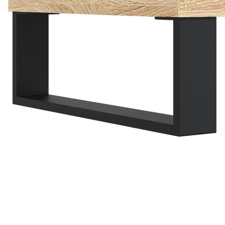 Badkamerkast 80x33x60 cm bewerkt hout sonoma eikenkleurig