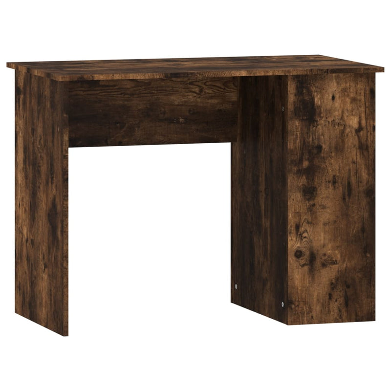 Bureau 100x55x75 cm bewerkt hout gerookt eikenkleurig