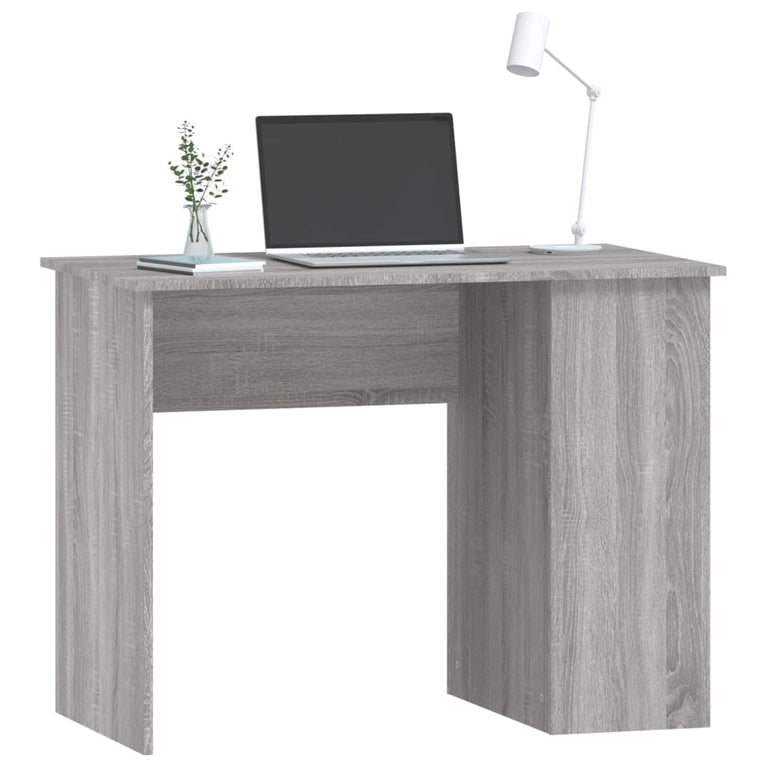 Bureau 100x55x75 cm bewerkt hout grijs sonoma eikenkleurig