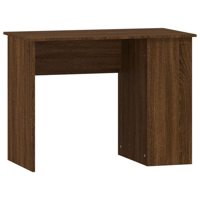 Bureau 100x55x75 cm bewerkt hout bruin eikenkleur