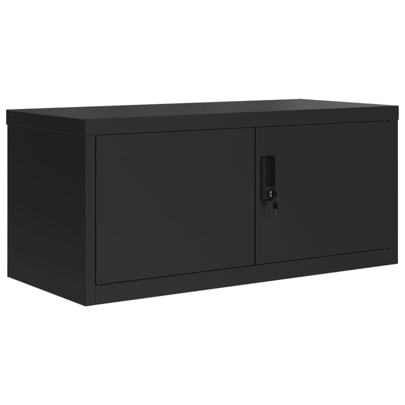 Archiefkast 90x40x40 cm staal zwart