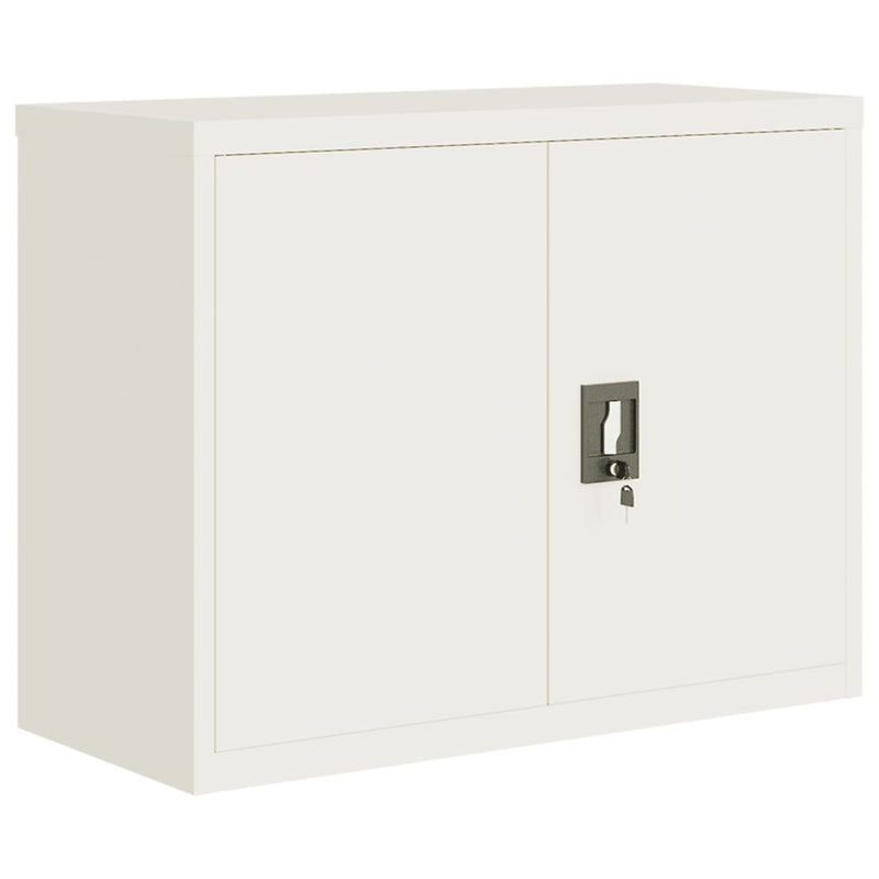 Archiefkast 90x40x70 cm staal wit