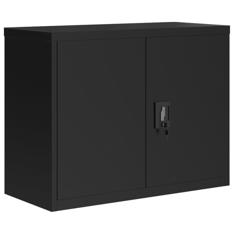 Archiefkast 90x40x70 cm staal zwart