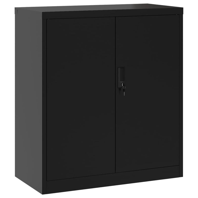 Archiefkast 79x40x90 cm staal zwart