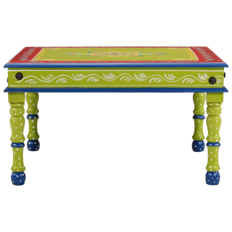 Salontafel handbeschilderd massief mangohout groen