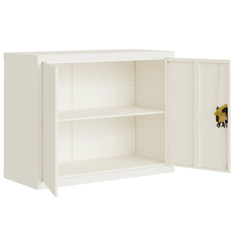Archiefkast 90x40x110 cm staal wit