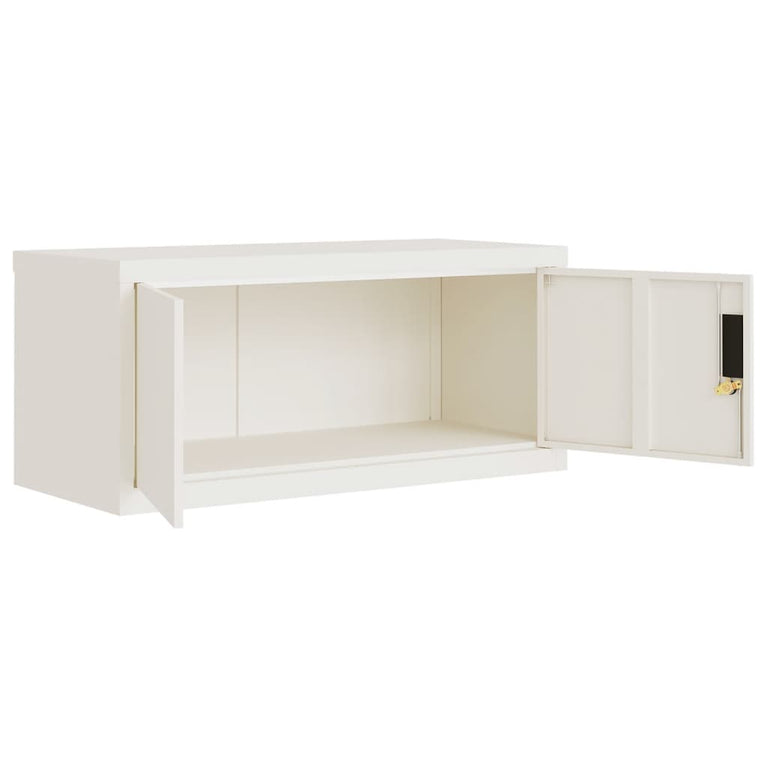 Archiefkast 90x40x145 cm staal wit