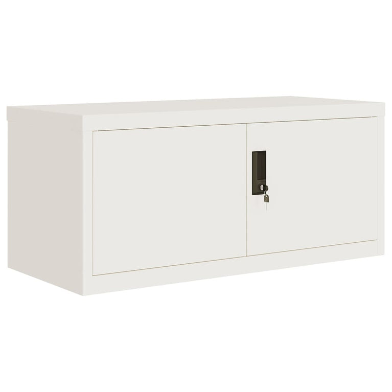 Archiefkast 90x40x220 cm staal wit