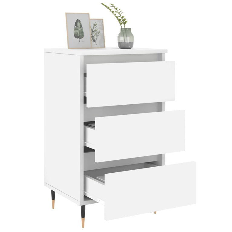 Nachtkastjes 2 st 40x35x69 cm bewerkt hout wit