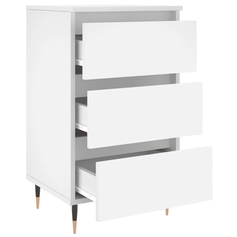 Nachtkastjes 2 st 40x35x69 cm bewerkt hout wit