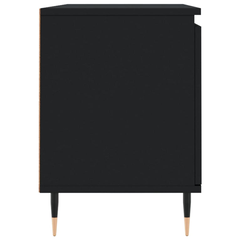 Tv-meubel 104x35x50 cm bewerkt hout zwart