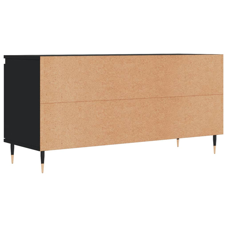 Tv-meubel 104x35x50 cm bewerkt hout zwart