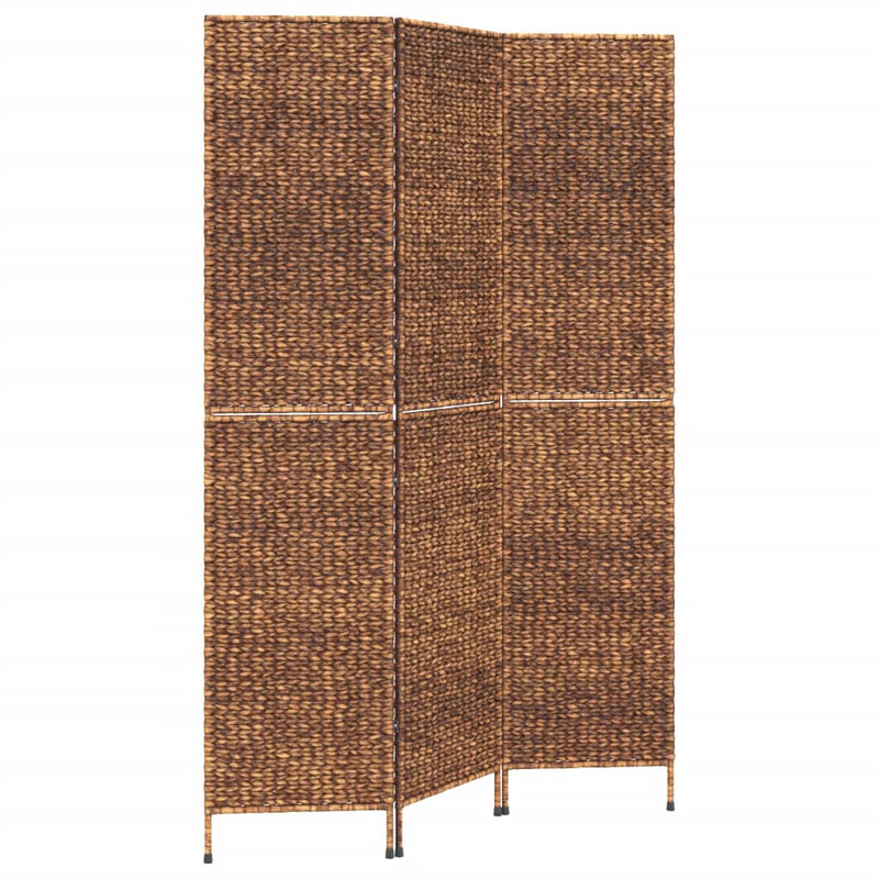 Kamerscherm met 3 panelen 122x180 cm waterhyacint bruin