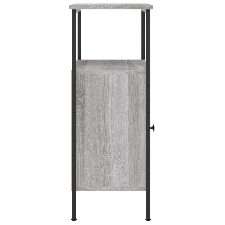 Nachtkastje 41x31x80 cm bewerkt hout grijs sonoma