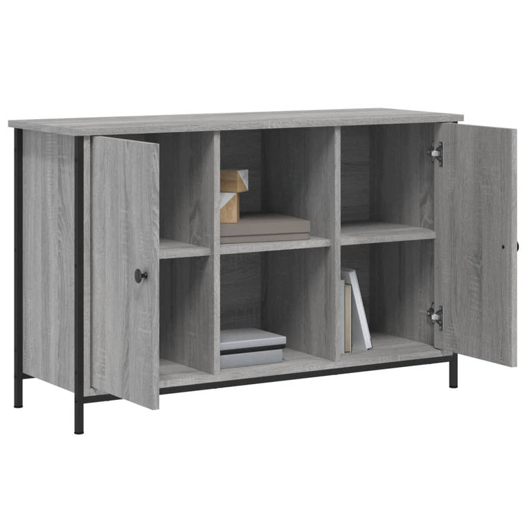 Tv-meubel 100x35x65 cm bewerkt hout grijs sonoma eikenkleurig