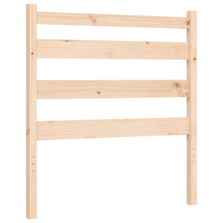 Bedframe met hoofdbord massief hout 100x200 cm