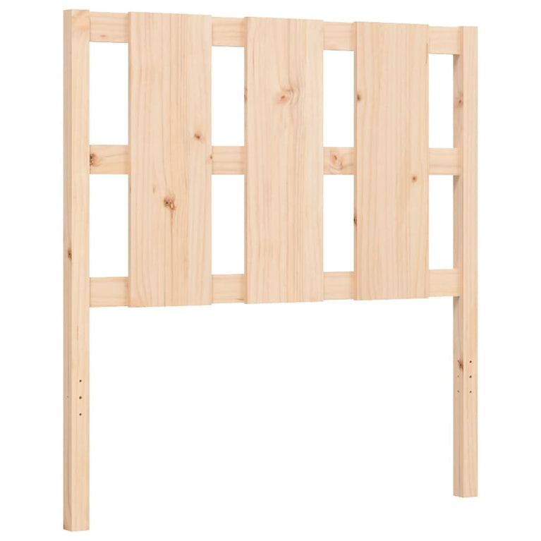 Bedframe met hoofdbord massief hout 100x200 cm