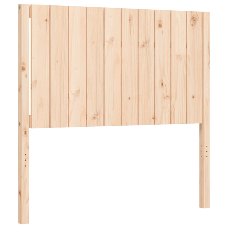 Bedframe met hoofdbord massief hout 100x200 cm