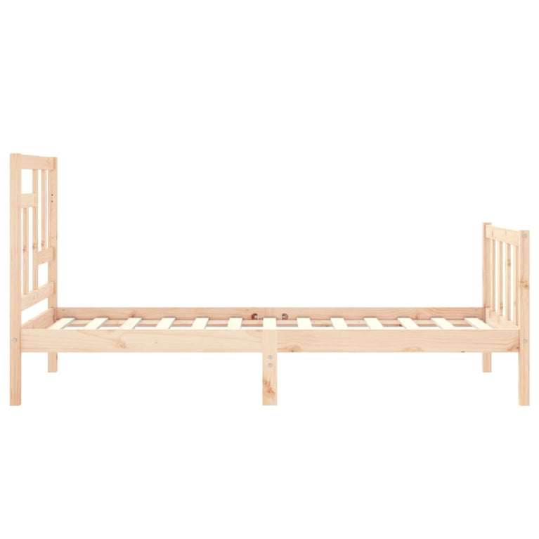 Bedframe met hoofdbord massief hout