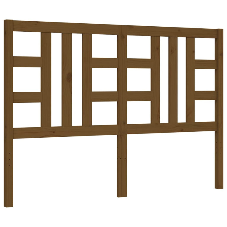 Bedframe met hoofdbord hout honingbruin 160x200 cm