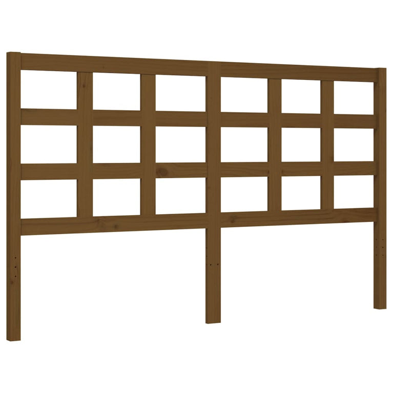 Bedframe met hoofdbord hout honingbruin 160x200 cm