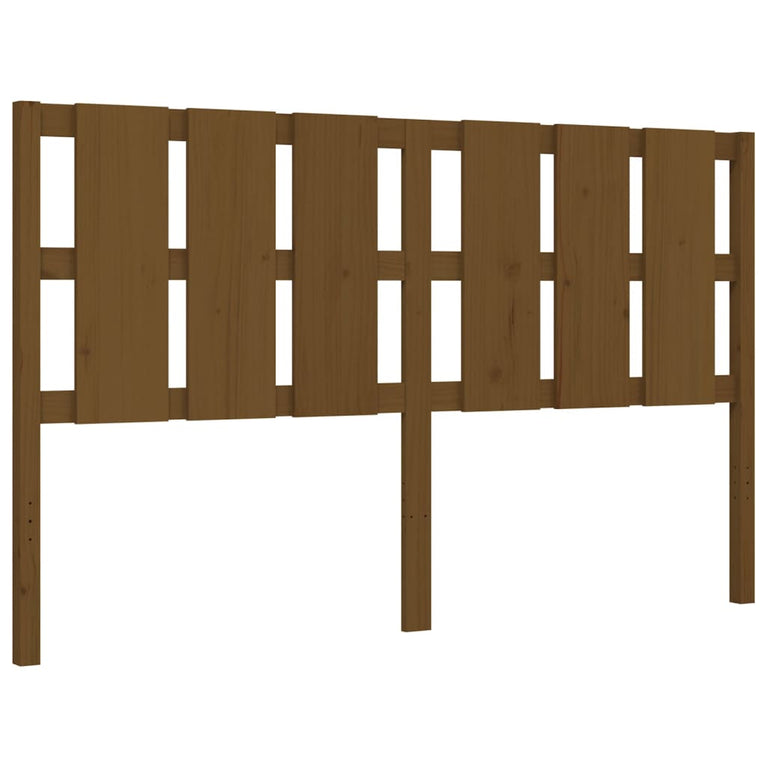 Bedframe met hoofdbord hout honingbruin 160x200 cm