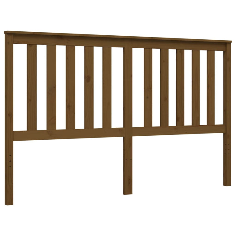 Bedframe met hoofdbord hout honingbruin 160x200 cm