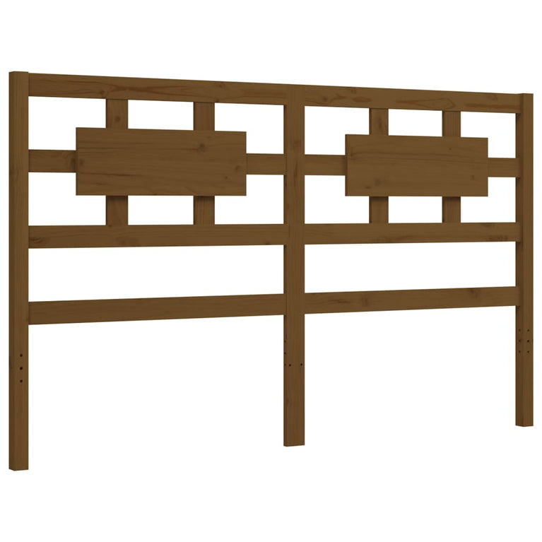 Bedframe met hoofdbord hout honingbruin 160x200 cm