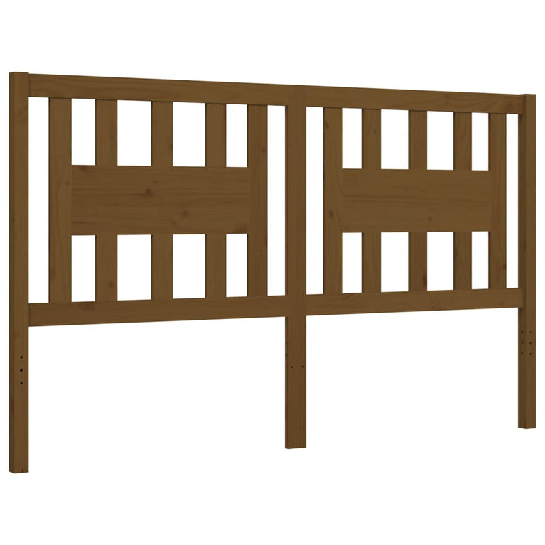Bedframe met hoofdbord hout honingbruin 160x200 cm