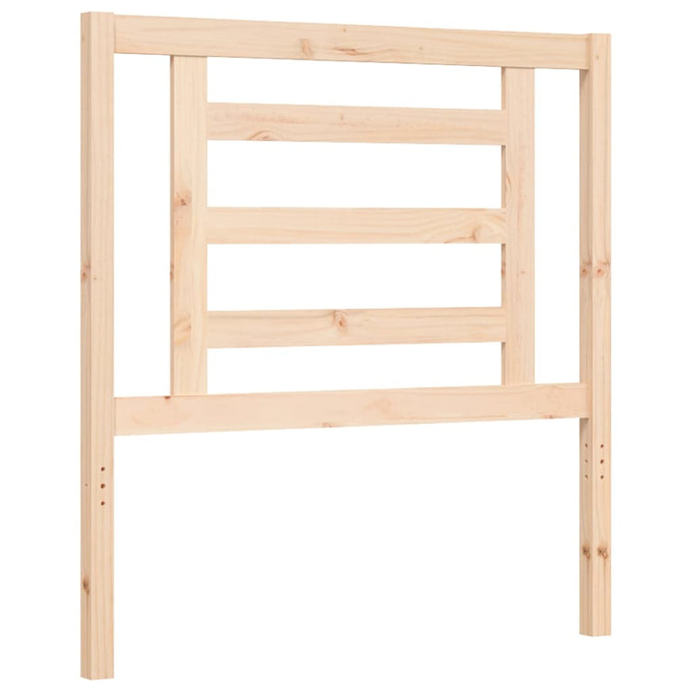 Bedframe met hoofdbord massief hout 100x200 cm
