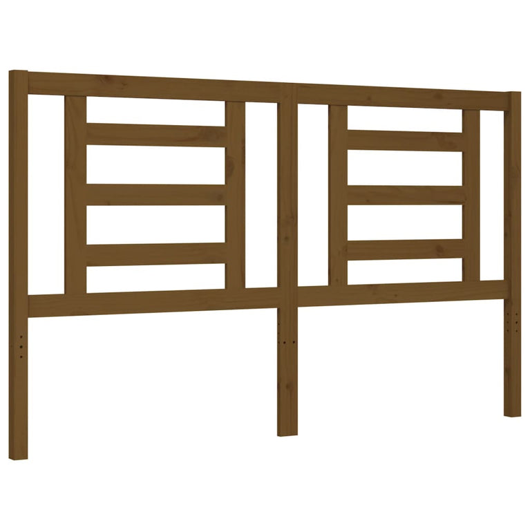 Bedframe met hoofdbord hout honingbruin 160x200 cm