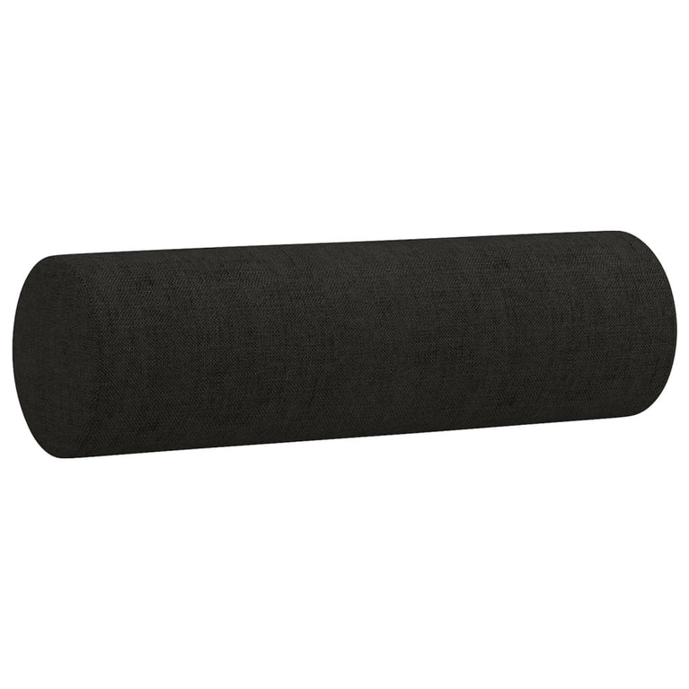 Tweezitsbank met sierkussens 140 cm stof zwart