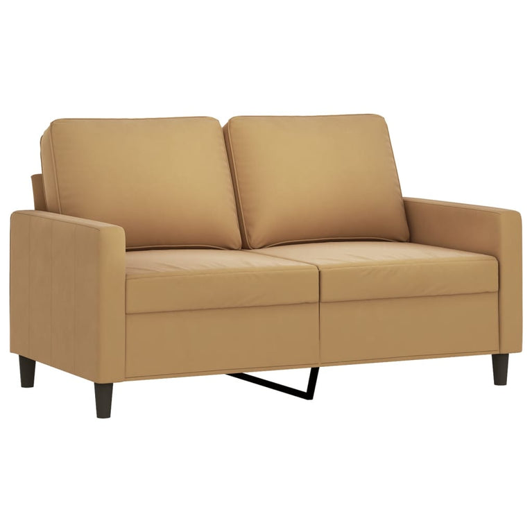 2-delige Loungeset met kussens fluweel bruin