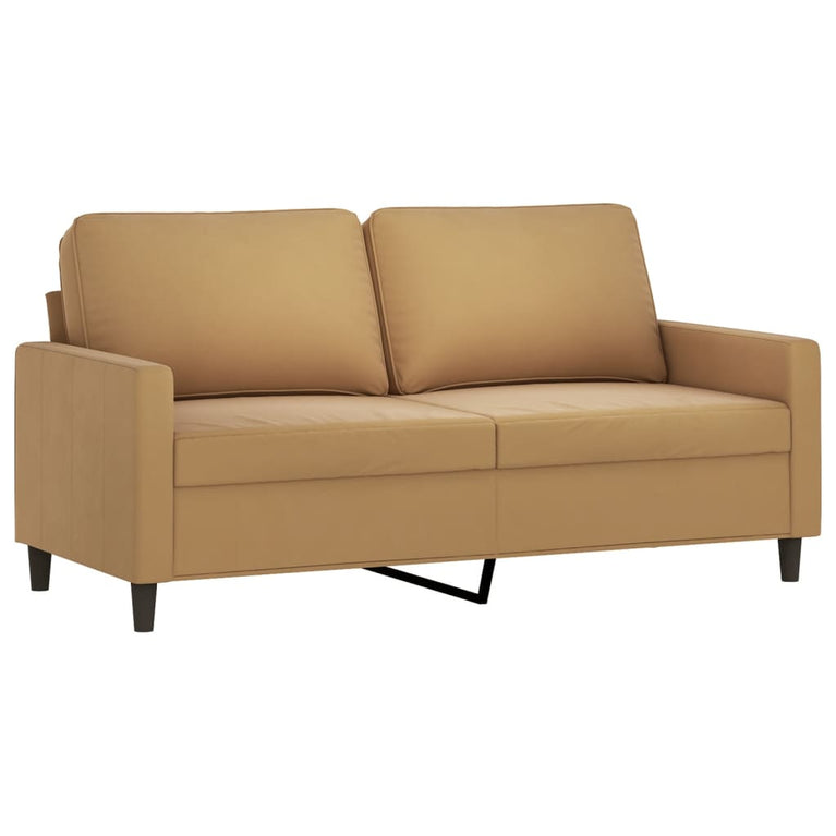 2-delige Loungeset met kussens fluweel bruin
