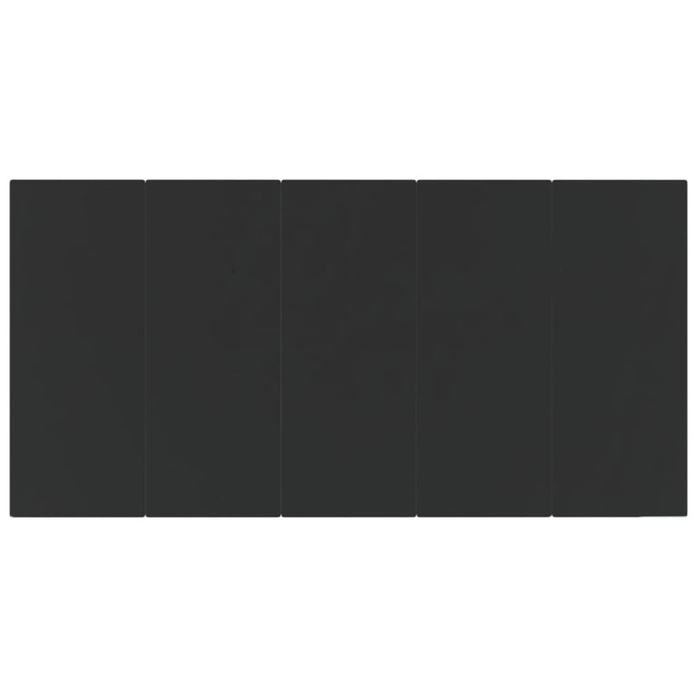 9-delige Tuinset poly rattan en staal grijs en zwart