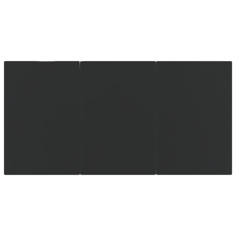 9-delige Tuinset poly rattan en staal grijs en zwart