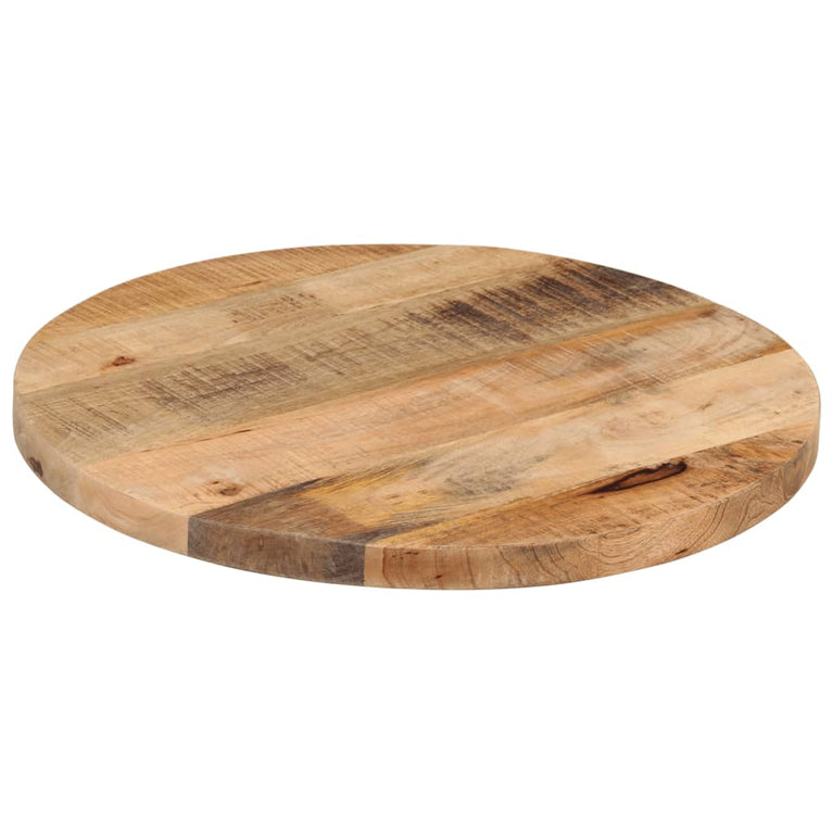 Tafelblad rond Ø 40x1,5 cm massief ruw mangohout