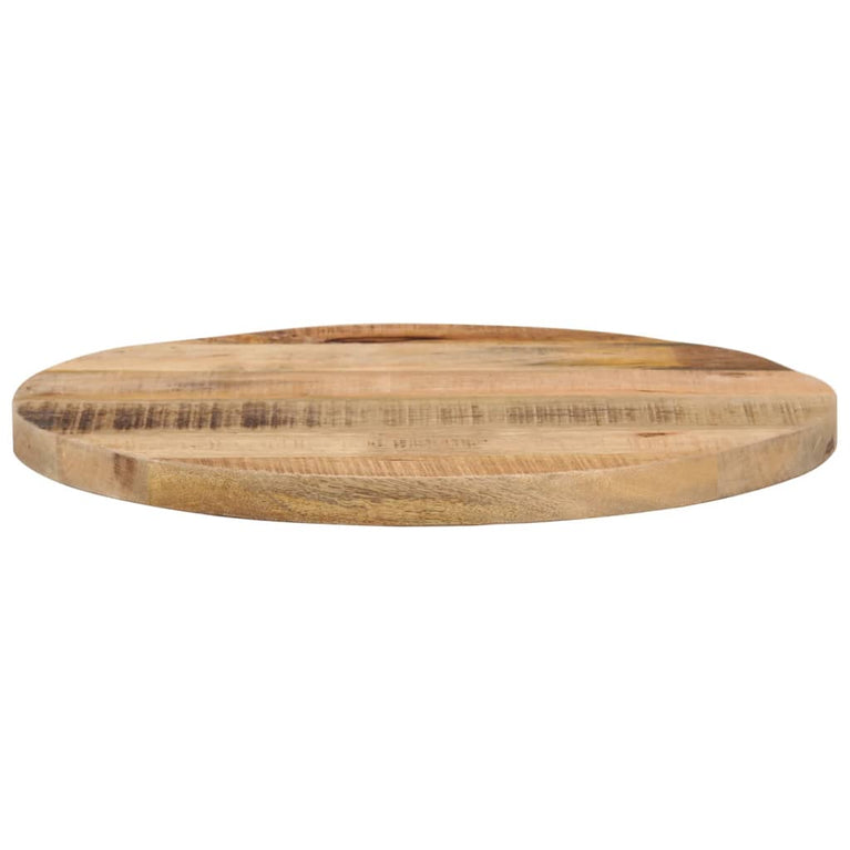 Tafelblad rond Ø 40x1,5 cm massief ruw mangohout