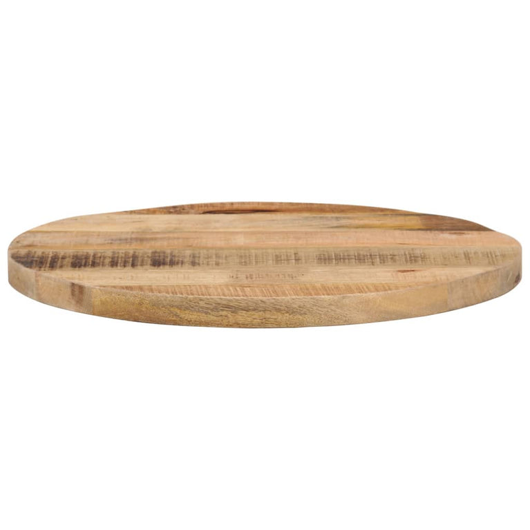 Tafelblad rond Ø 40x2,5 cm massief ruw mangohout