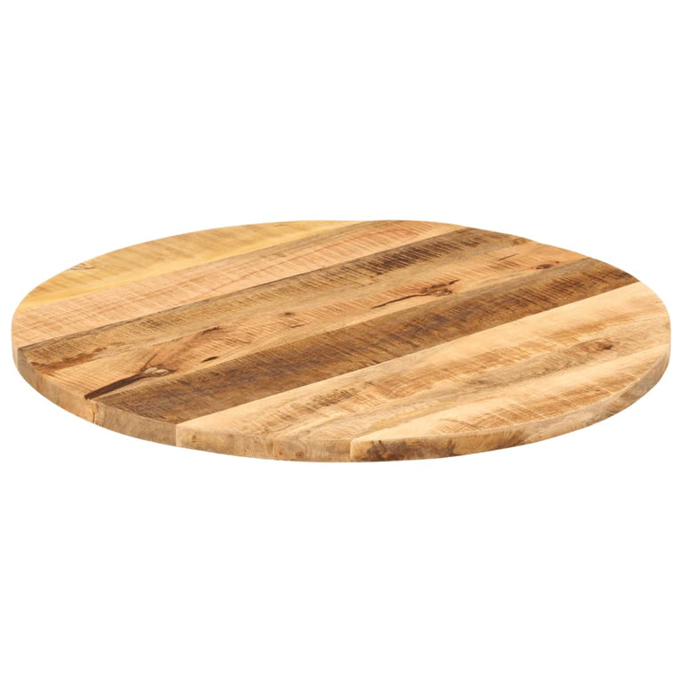 Tafelblad rond Ø 70x3,8 cm massief ruw mangohout