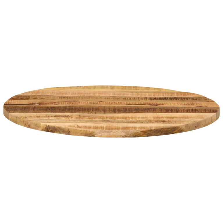 Tafelblad rond Ø 80x3,8 cm massief ruw mangohout