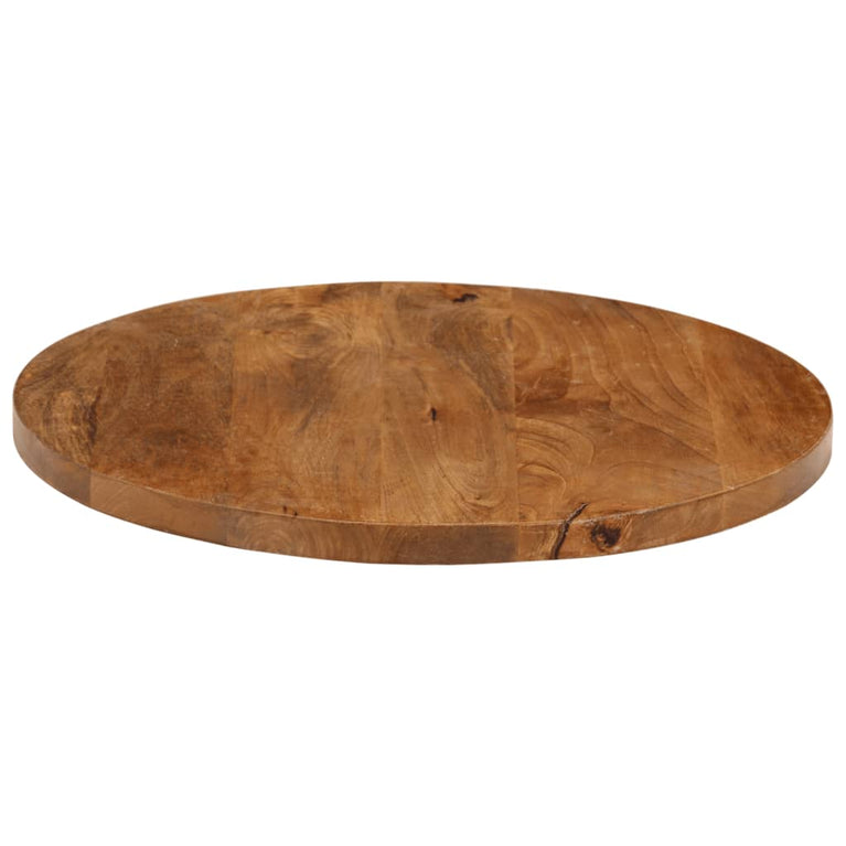 Tafelblad rond Ø 50x2,5 cm massief ruw mangohout