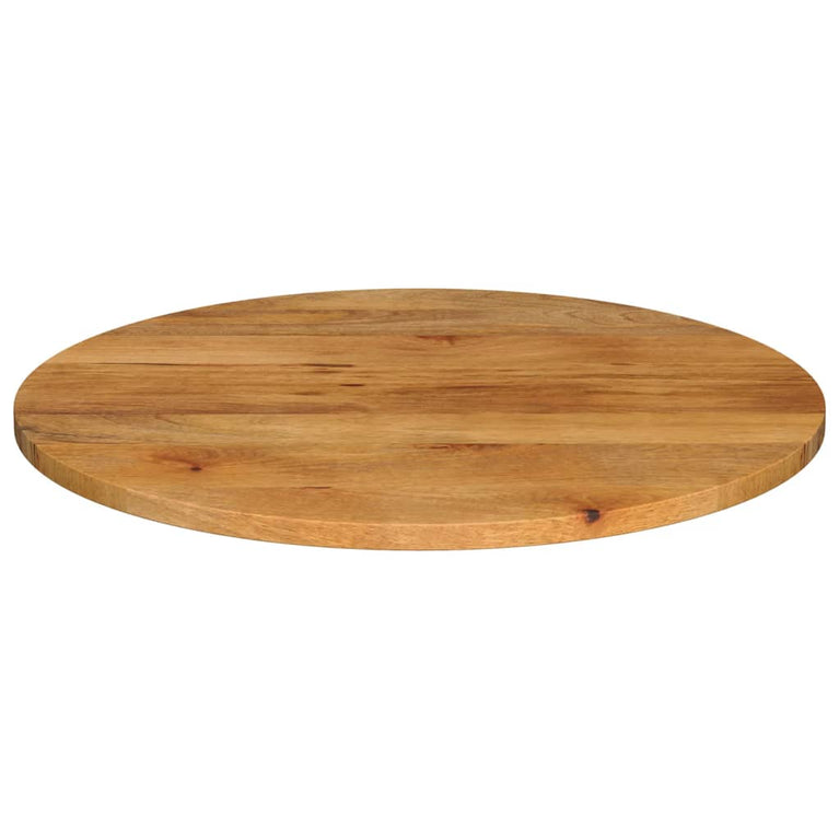 Tafelblad rond Ø 70x2,5 cm massief ruw mangohout