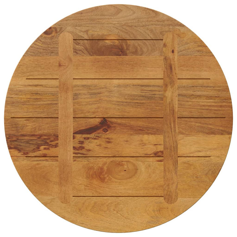 Tafelblad rond Ø 70x2,5 cm massief ruw mangohout