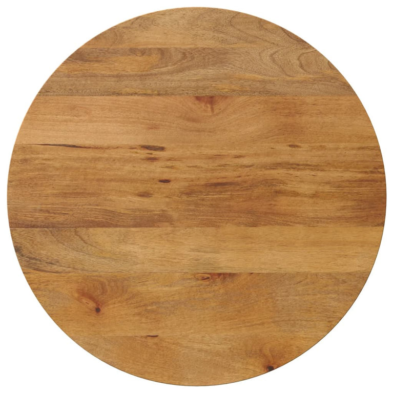 Tafelblad rond Ø 70x3,8 cm massief ruw mangohout