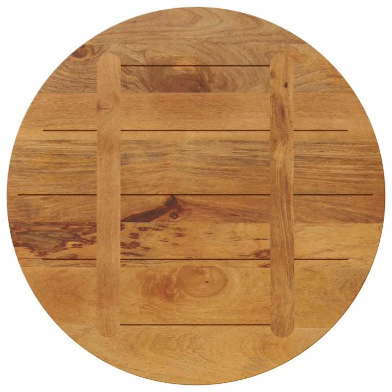 Tafelblad rond Ø 70x3,8 cm massief ruw mangohout